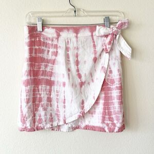 Free People Rosie Tie Dye Wrap Mini Skirt